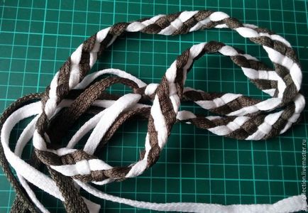 Плетемо річний пояс з чотирьох шнурів - ярмарок майстрів - ручна робота, handmade