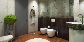 Проект ванної кімнати в еко стилі