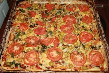 Pizza recept csirke főtt fényképek otthoni kemencében (Pizza) Pizza recept csirke főtt fényképek otthoni kemencében