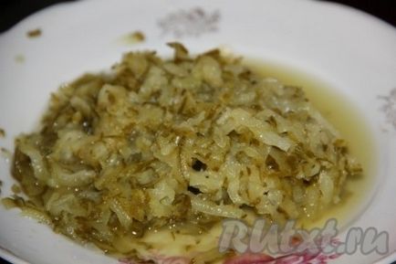 A recept készült hús, rizs és savanyúságok - a recept egy fotó