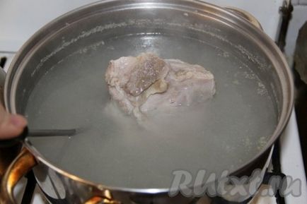 A recept készült hús, rizs és savanyúságok - a recept egy fotó