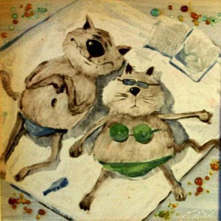 Artistul rus Anatoly Yaryshkin și pisicile sale