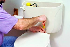 Asamblarea rezervorului de spălare a toaletei și reglarea santeriului (manual, manual)