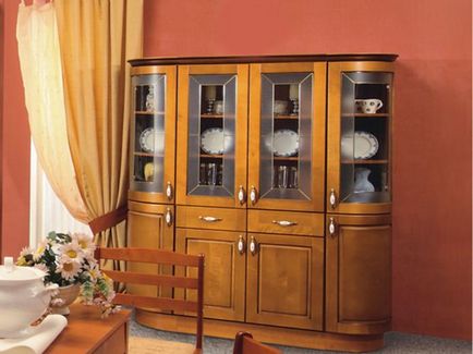 Sideboards pentru sufragerie și bucătărie (dulapuri pentru vesela) vitrină, sideboard colț - ușor