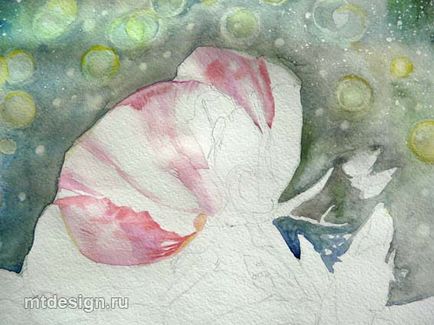 Câine Rose Watercolor, mtdesign