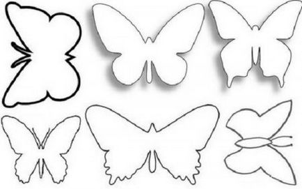 Силует метелики для вирізання з паперу скачати і роздрукувати
