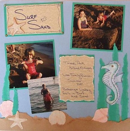 Scrapbooking album foto despre restul de la mare cu propriile mâini, idei de design, scrapbooking și multe altele