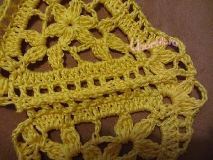 Conectarea motivelor triunghiulare în procesul de tricotat