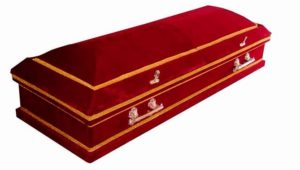 Dream Coat Red Coffin deschis, închis, gol în somn vezi