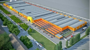 Construcția unui nou centru comercial în zona fabricii este aproape completă