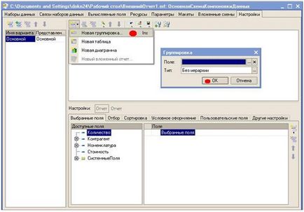 Schema de compunere a datelor cum se creează un raport în 1c 8 - rapoarte - ajutor pe exemple 1c - director de fișiere