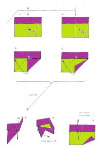 Scheme și fotografii de cutii mici de origami de diferite detalii