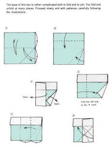 Scheme și fotografii de cutii mici de origami de diferite detalii