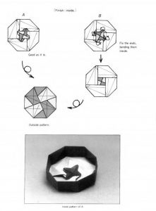 Scheme și fotografii de cutii mici de origami de diferite detalii