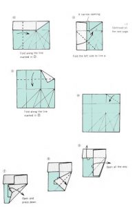 Scheme și fotografii de cutii mici de origami de diferite detalii