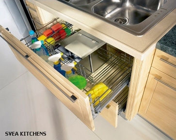 Podea confortabilă pentru aranjarea bucătăriilor cu opțiuni pentru chiuvetă