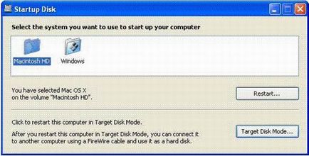 Instalați Windows XP pe instrucțiunea Apple app