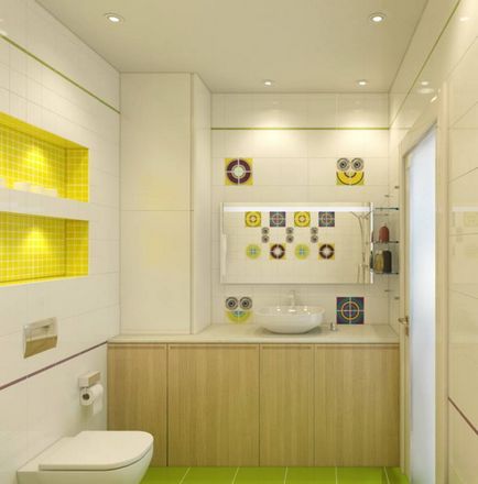 Fürdőszoba öko-stílus a belső fotó