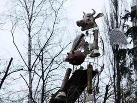 La Kiev, o vacă zburătoare a fost lichidată