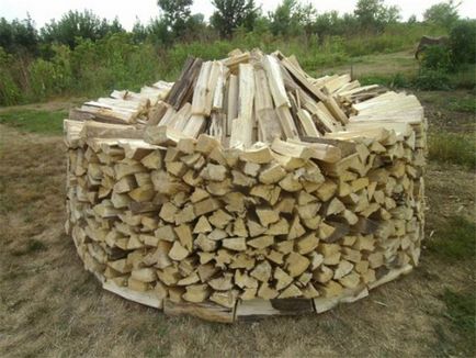 Зберігання та укладання дров за німецькими технологіями копицею Хольцхаузен