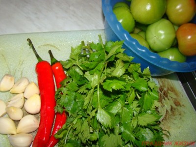 Заготівля зелених помідор на зиму, як закатати зелені томати з часником