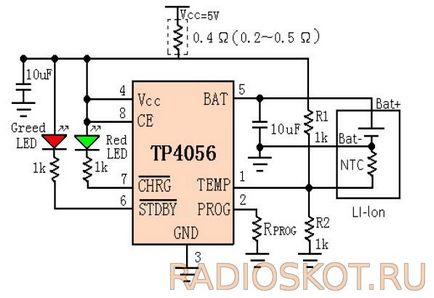 Akkumulátor egy chipet tp4056