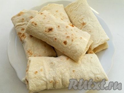 Fried lavash cu umplutură - rețetă cu o fotografie