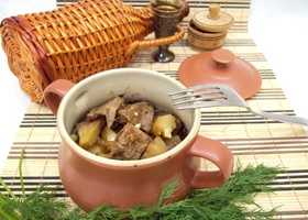 Pot sült recept sertés, vargányával és burgonyával