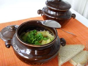 Pot sült sertés és gombák (sült sertés) Pot sült sertés és gomba