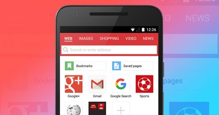 Opera mini browser pentru Android