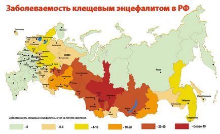 Zonele endemice pentru encefalita cauzată de căpușe în rusia lista de teritorii, hartă, zone periculoase
