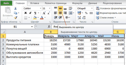 A táblázat formázása sejtek - studopediya