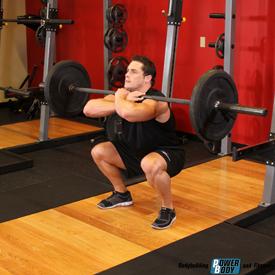 Ghemuire frontală (squat frontal cu un bar)