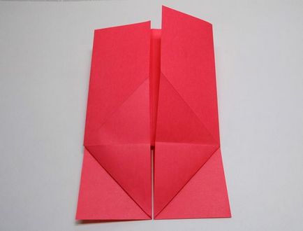 Як зробити валентинку - летить серце - квадратний листок склали навпіл потім - hand-made