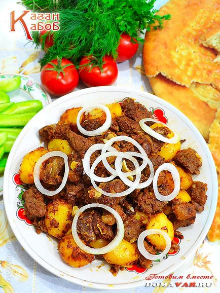 Kazan-kabob - carne tocată și cartofi