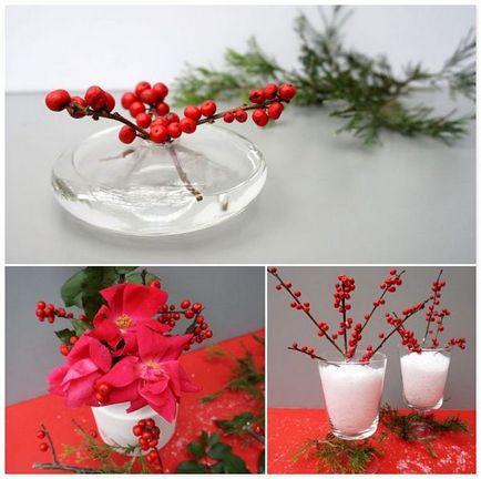 Fructe de padure rosii pentru decorarea unei mese festive