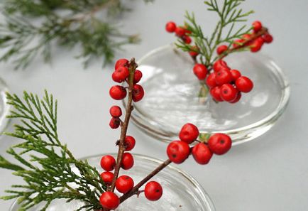 Fructe de padure rosii pentru decorarea unei mese festive