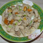 Chicken fricassee cu coacăz roșu