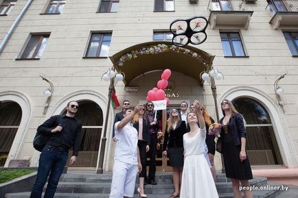 Non-standard de nunta cuplu de la Minsk