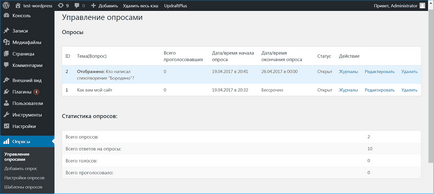 Poll plugin wordpress - kutatások és szavazás a wp-kutatások (wordpress) Poll plugin wordpress - közvélemény-kutatások és szavazás wp-kutatások