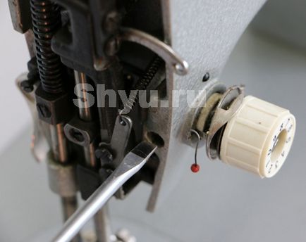 Регулятор натягу нитки, пристрій натяжителя швейної машинки чайка