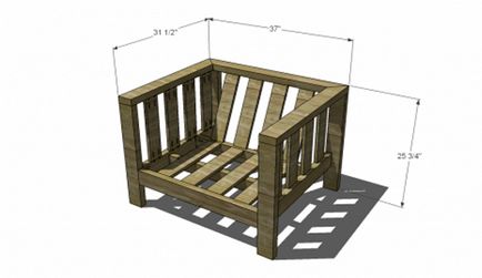 Scaun de grădină cu desene pentru mâini, instrucțiuni