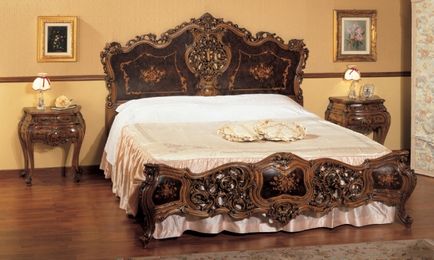 Dormitor în stil rococo, design interior