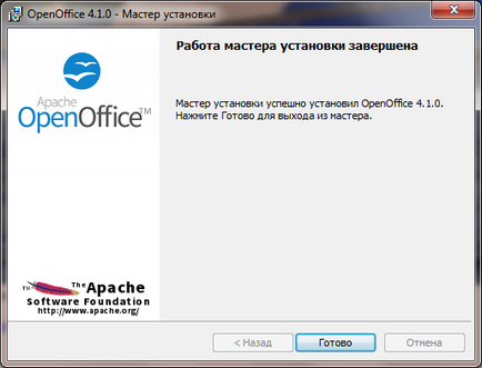 Telepítése Apache Open Office 4 mocrosof windows 7