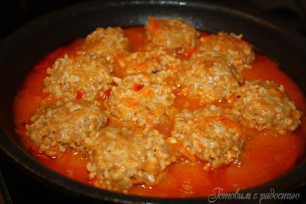 Жіки з фаршу з рисом в томатному соусі - готуємо з радістю!