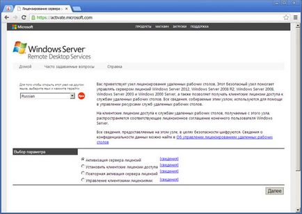 Activarea serverului terminal server windows 2003