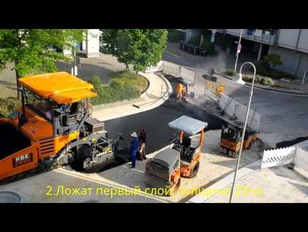Repartizor de asfalt (indicând modul în care funcționează)