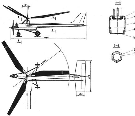 Autogyro pe cablu, model-constructor