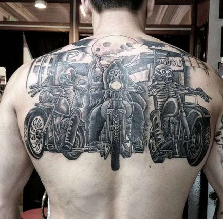 Biker tatuaj cu valoare tatuaj, 35 fotografii, schițe