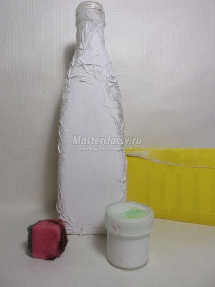 Декоративна пляшка в змішаній техніці